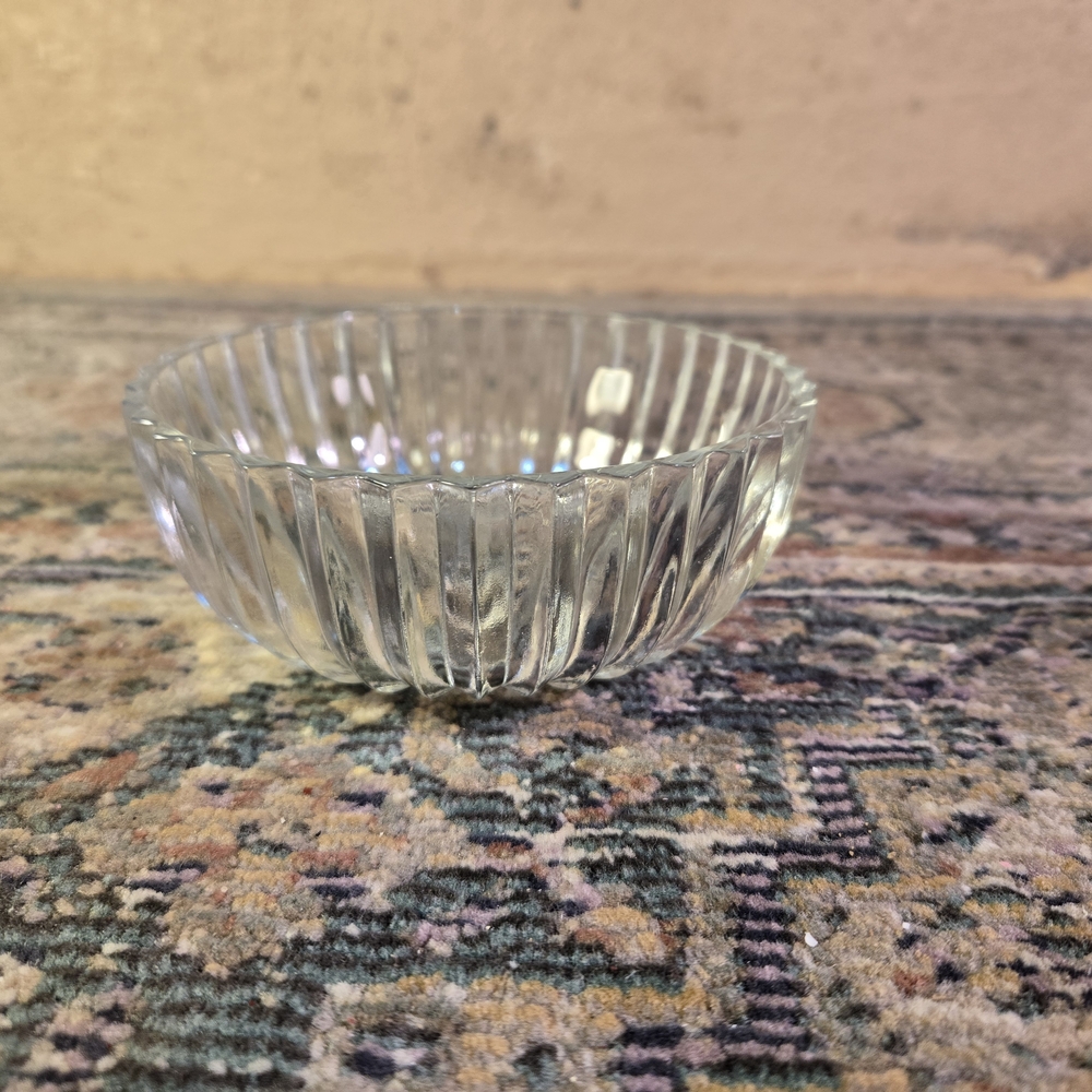 Art Glass Clear Candy Bowl No Lid KIG Indonesia Vintage